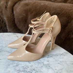 DSW || Nude Colored || Patent Leather Heels || Strappy Heels